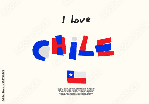 World Flag with fun geometrical alphabets : Vector Illustration	