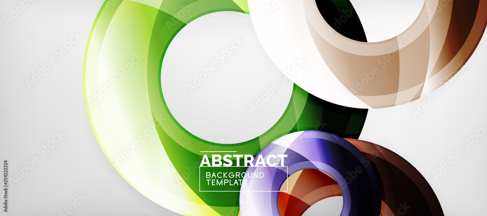 Modern geometric circles abstract background, colorful round shapes with shadow effects Modern geometric circles abstract background, colorful round shapes with shadow effects