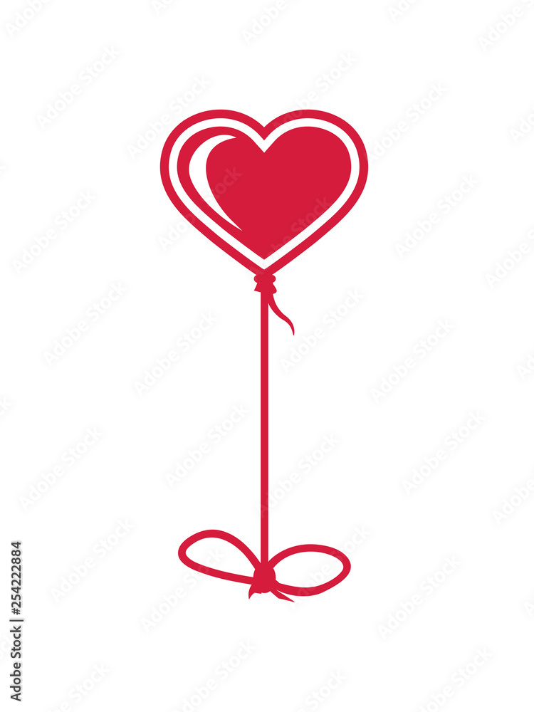 herz schnur fliegen luftballon seil himmel hängen symbol liebe verliebt design cool