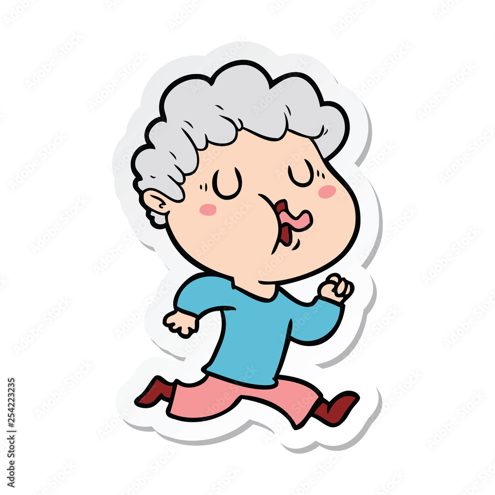 sticker of a cartoon man singing sticker of a cartoon man singing