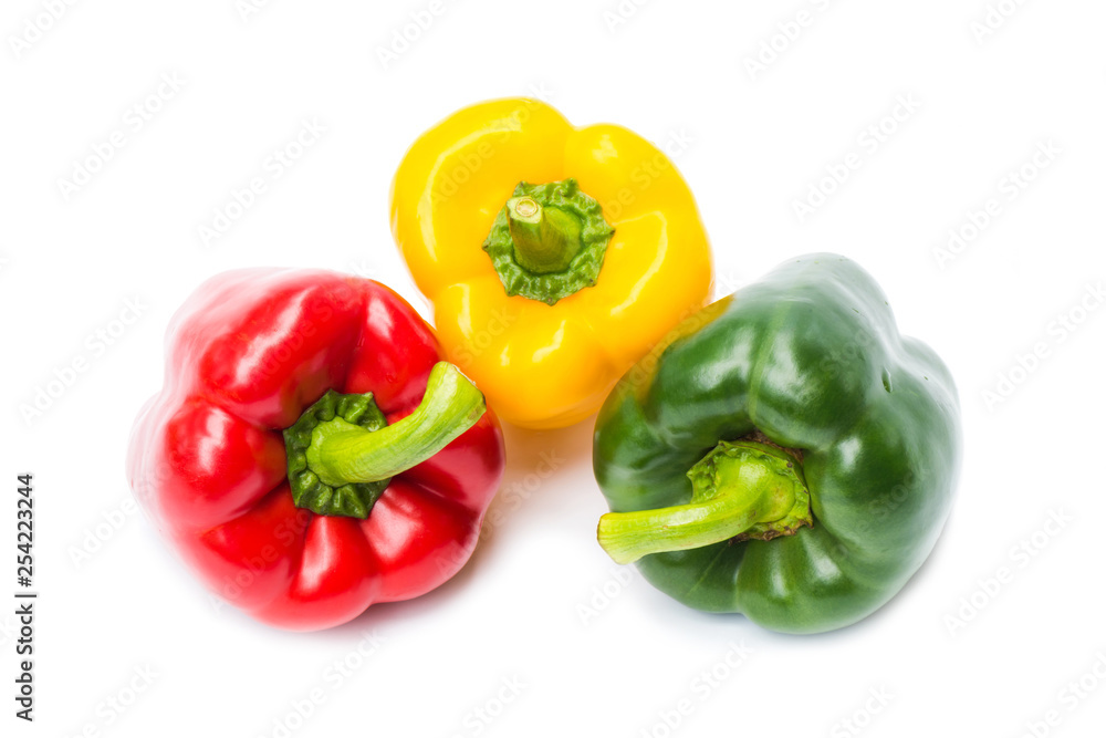 Sweet bell pepper isolated on white background Sweet bell pepper isolated on white background