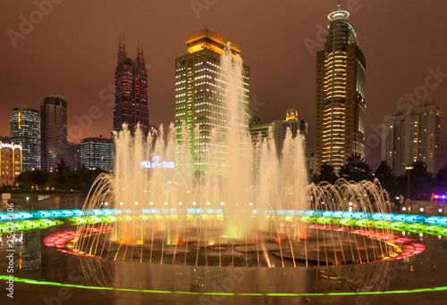 Photography city of shanghai at night