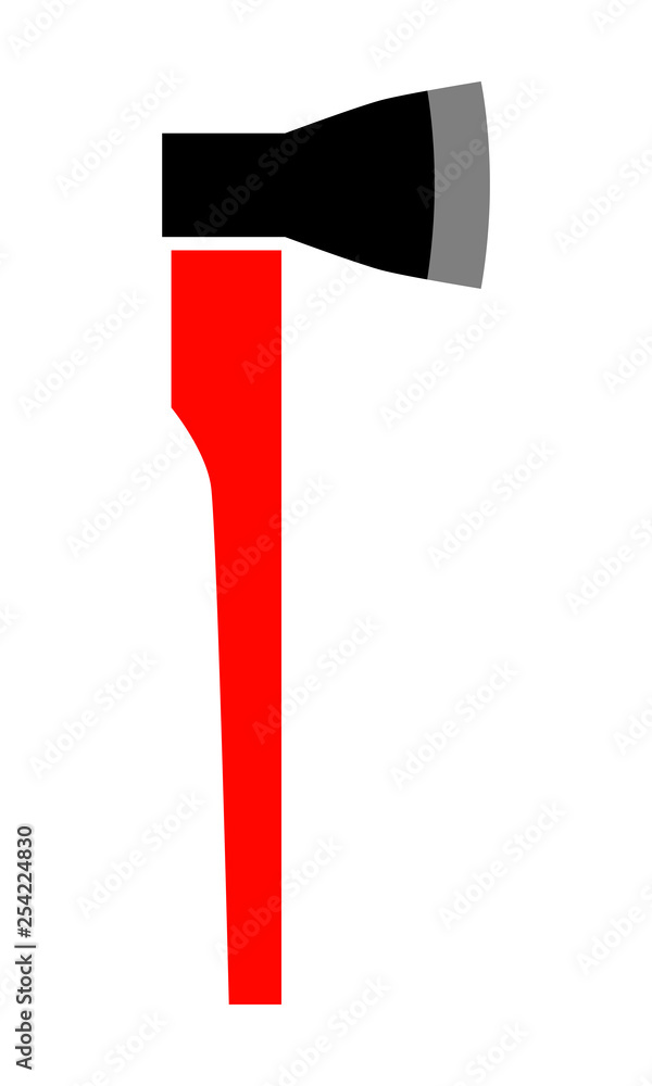 Axe. Flat icon, object isolated on white background. Tool for construction. Axe. Flat icon, object isolated on white background. Tool for construction.