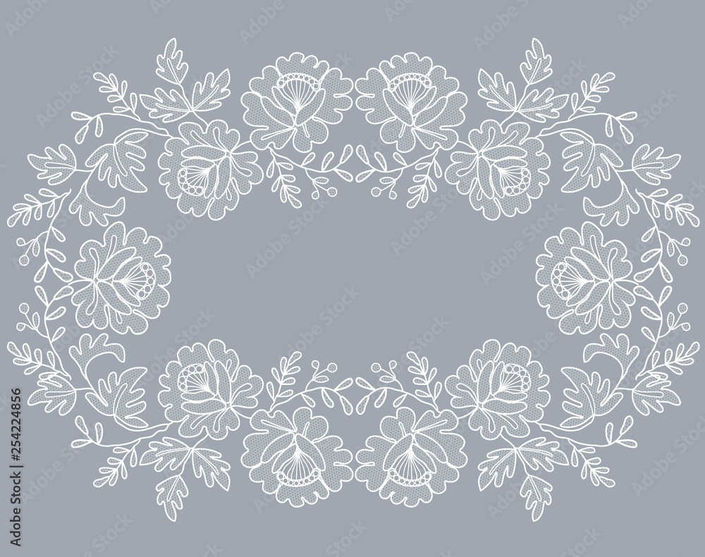 white lace frame white lace frame