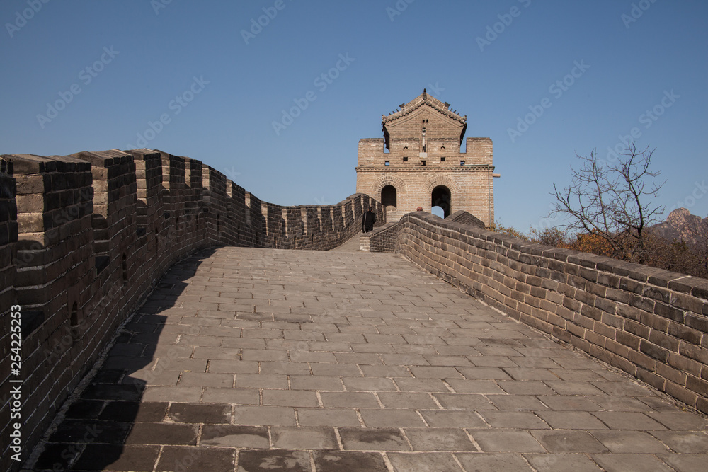 view on the famous great wall in china
