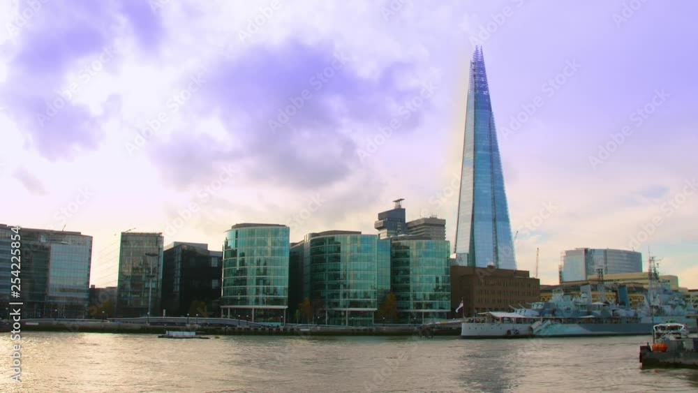 London skyline and the River Thames on November 16 2017. London skyline and the River Thames on November 16 2017.