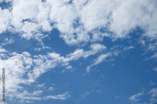 Beautiful white clouds with blue sky background  tiny clouds.