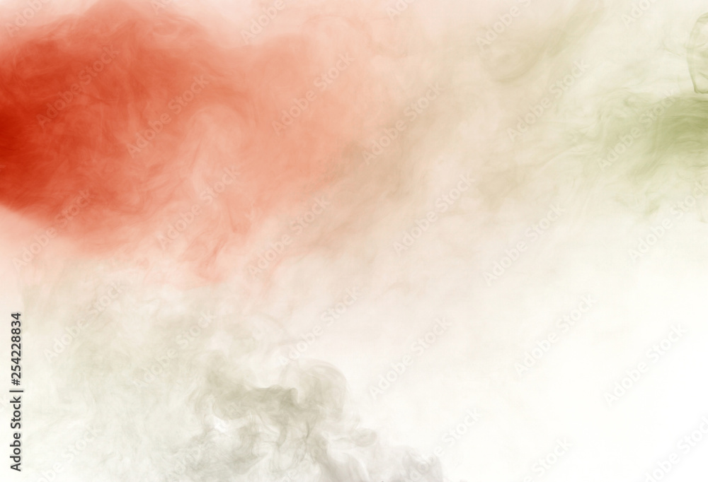 Colorful smoke in white background