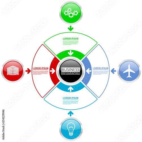 Infographic vector template for business presentation