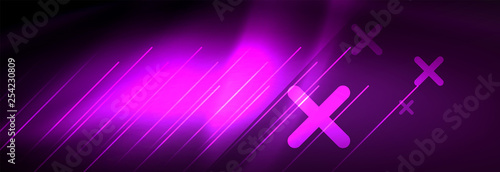 Shiny glowing lights neon color design background