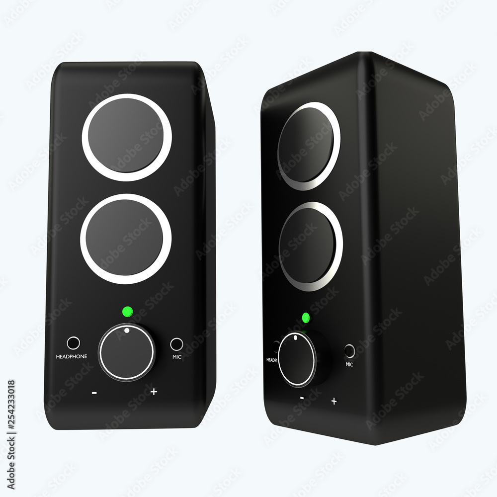 3d Rendered music speaker
