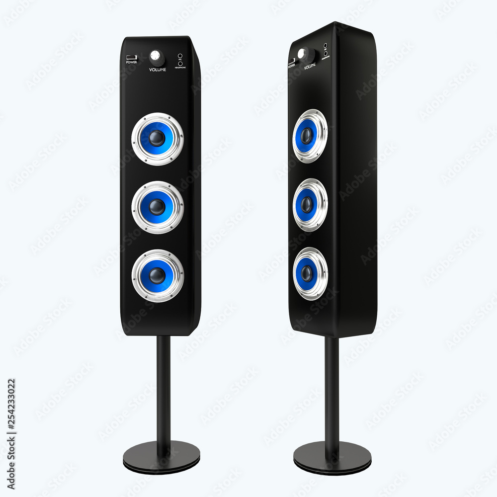 3d Rendered music speaker
