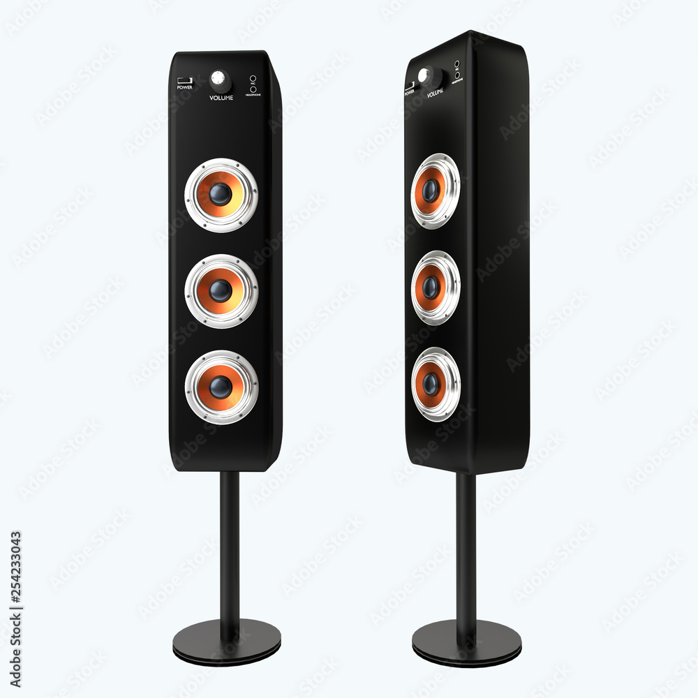 3d Rendered music speaker