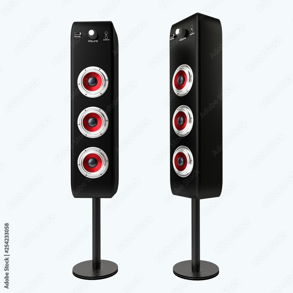 3d Rendered music speaker