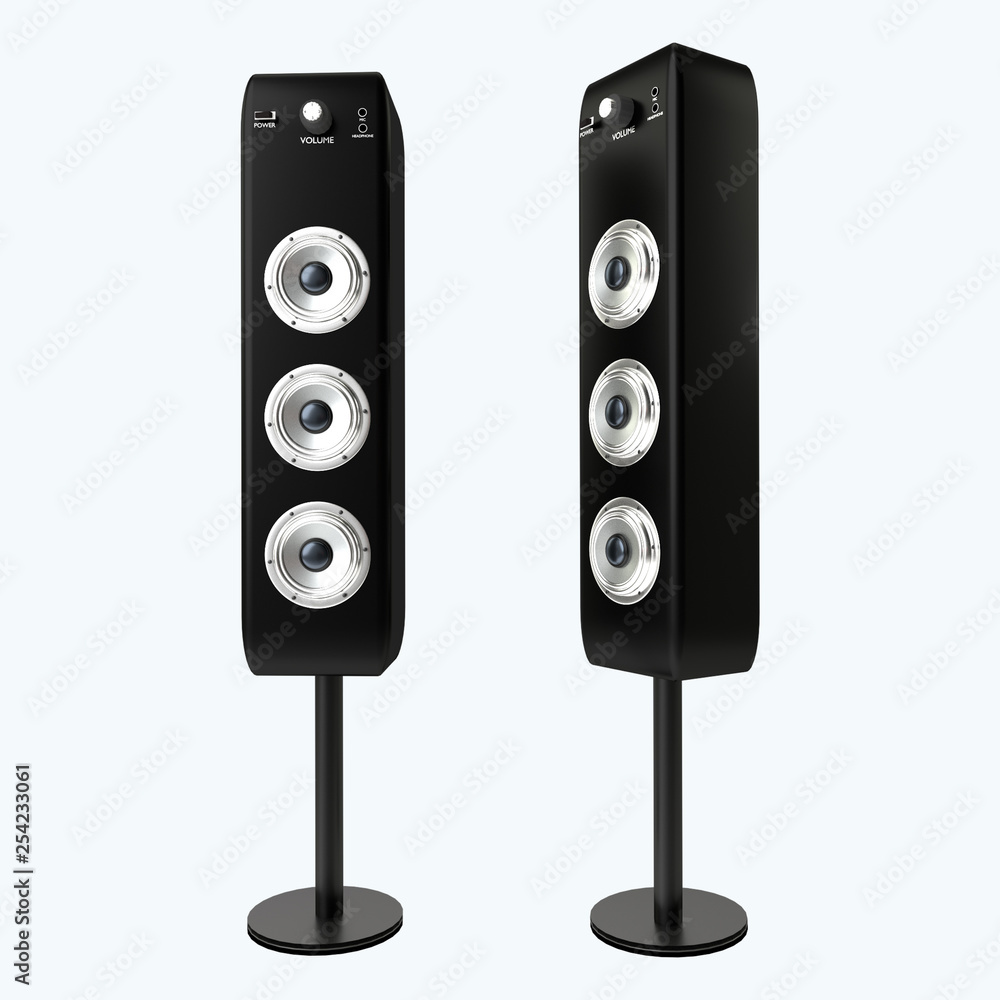 3d Rendered music speaker