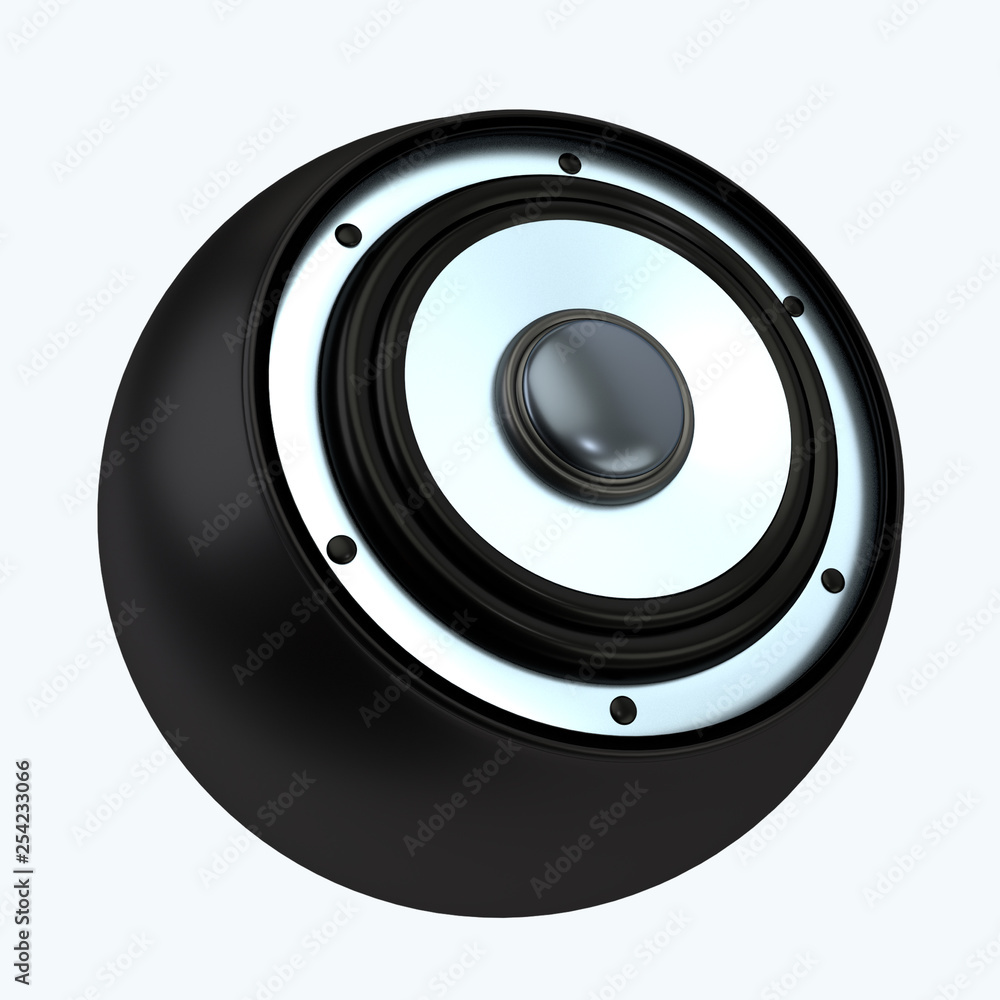 3d Rendered music speaker