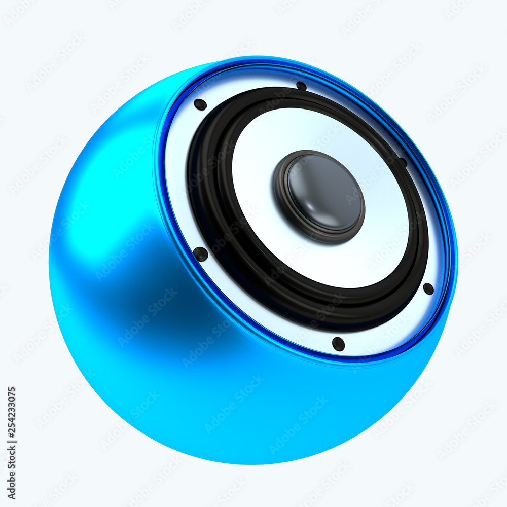 3d Rendered music speaker