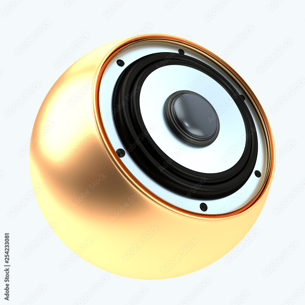 3d Rendered music speaker