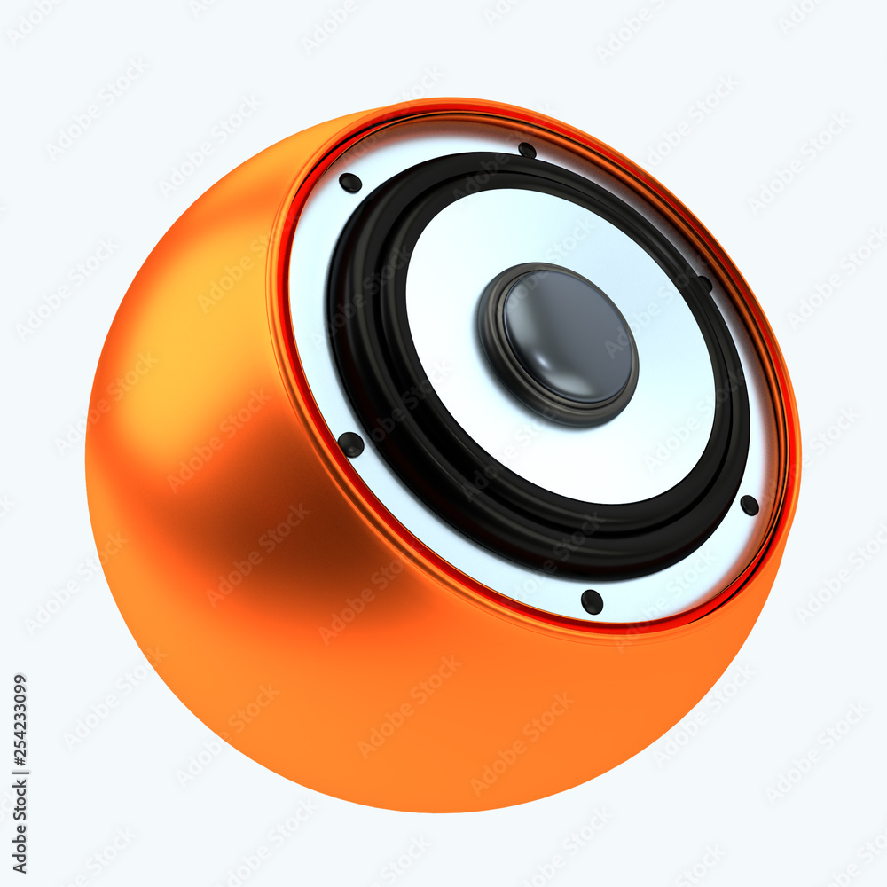 3d Rendered music speaker