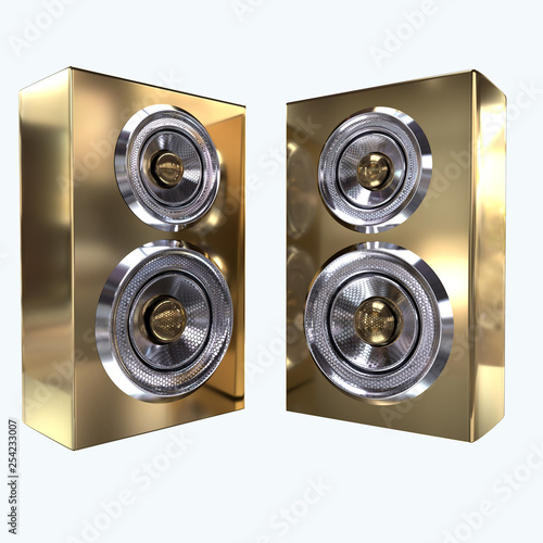 Obraz na płótnie 3d Rendered music speaker w salonie