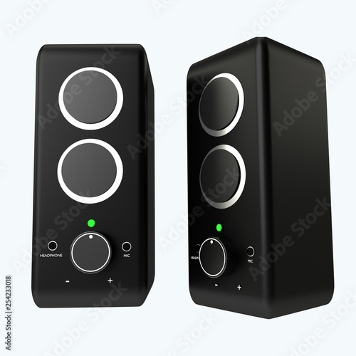 Obraz na płótnie 3d Rendered music speaker w salonie