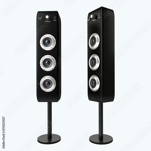 Obraz na płótnie 3d Rendered music speaker w salonie