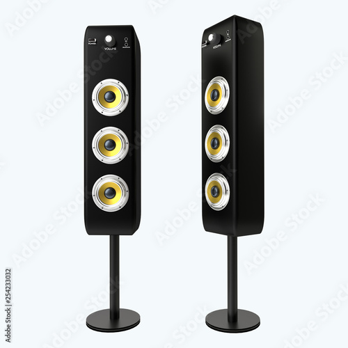 3d Rendered music speaker