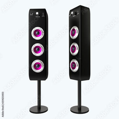 Obraz na płótnie 3d Rendered music speaker w salonie