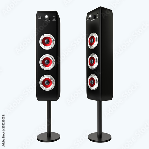 Obraz na płótnie 3d Rendered music speaker w salonie