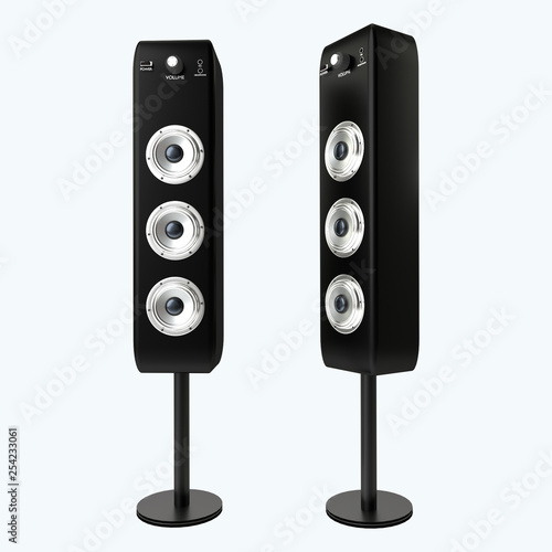 Obraz na płótnie 3d Rendered music speaker w salonie