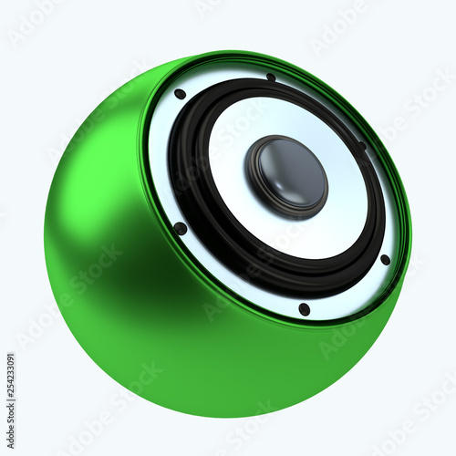 3d Rendered music speaker