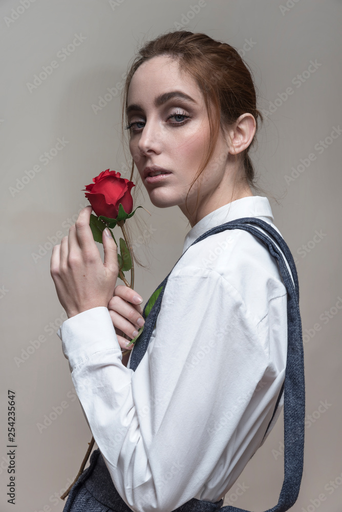 Glamour Fashion Portrait of Young Elegant Woman. Glamour Fashion Portrait of Young Elegant Woman.