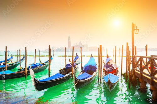 Gondolas on the Grand canal in Venice, Italy © smallredgirl