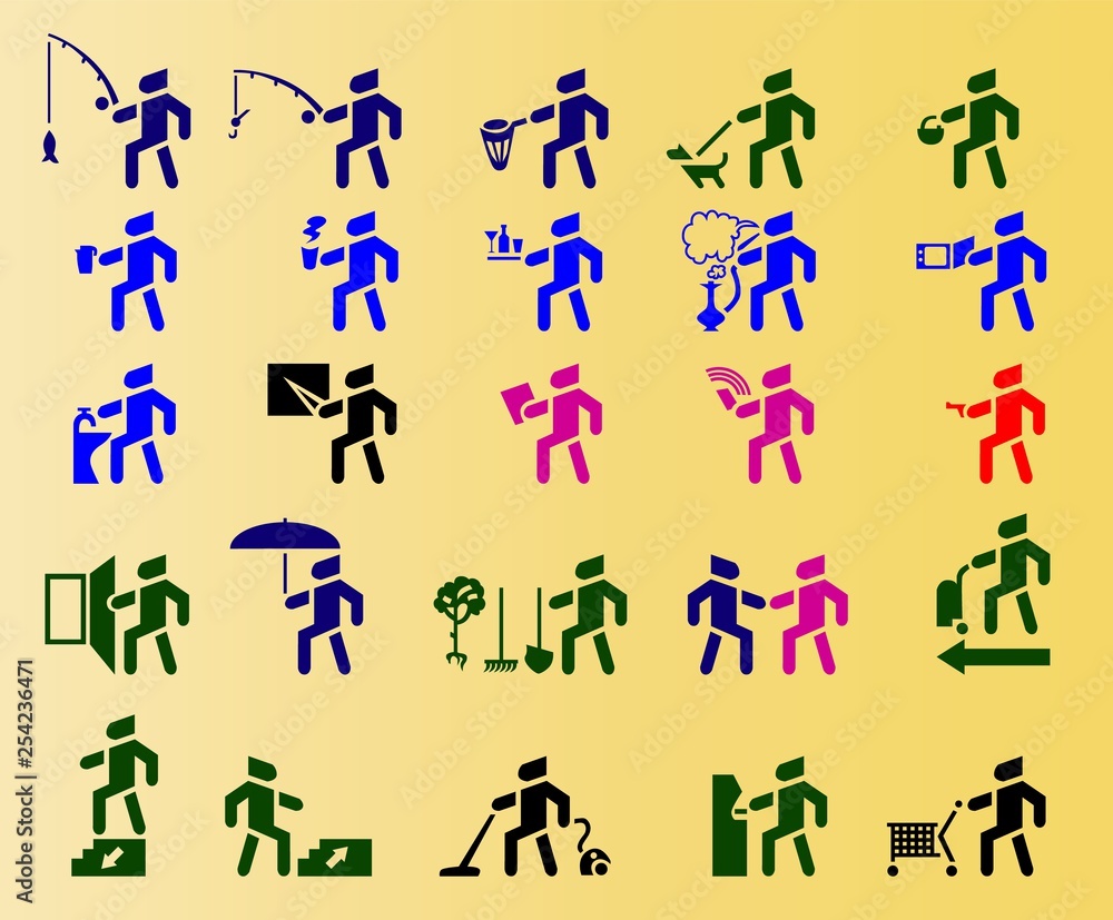 tools set icon for business and design tools set icon for business and design