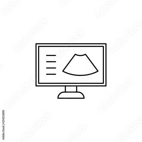 Ultrasound, monitor icon. Element of maternity culture. Thin icon for website design and development, app development. Premium icon