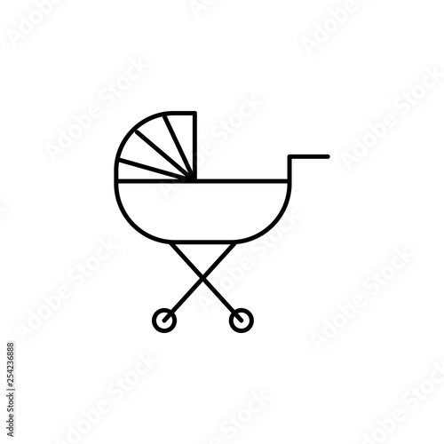 Pushchair icon. Element of maternity culture. Thin icon for website design and development, app development. Premium icon