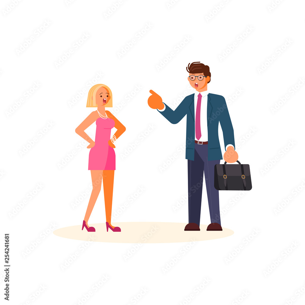 Fototapeta premium Boss reproaching his employee
