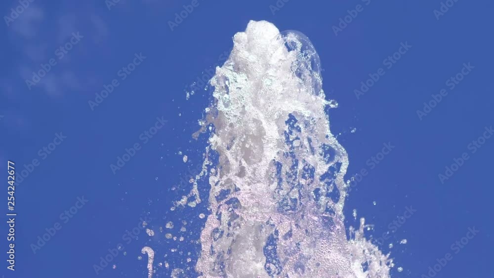 Fountain water going up in 4k slow motion 60fps Fountain water going up in 4k slow motion 60fps
