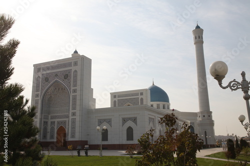 White mosque in Tashkent in Uzbekistan