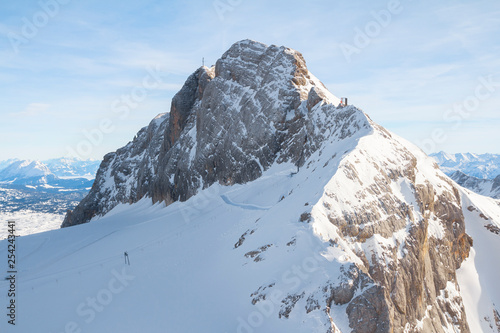 Photography snow covered mountain peak