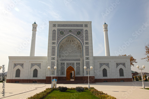 White mosque in Tashkent in Uzbekistan