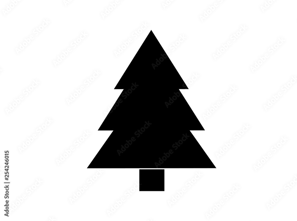 Fir-tree vector icon. Park and outdoors Fir-tree vector icon. Park and outdoors