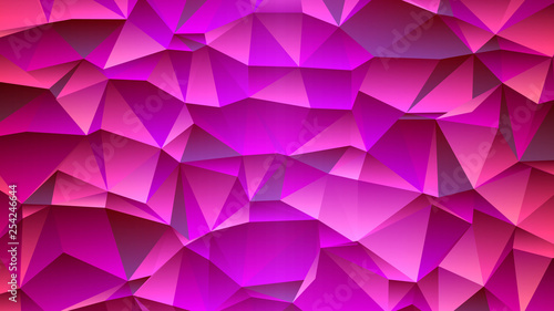 Trendy Saturated Bright Pink Low Poly Backdrop