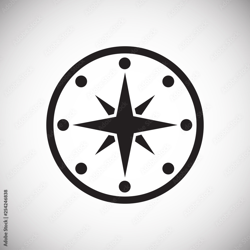 Compass icon on background for graphic and web design. Simple vector sign. Internet concept symbol for website button or mobile app. Compass icon on background for graphic and web design. Simple vector sign. Internet concept symbol for website button or mobile app.