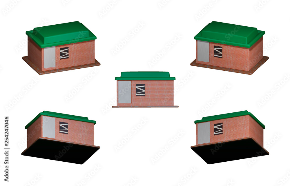 3D rendering. storage building. 3D rendering. storage building.