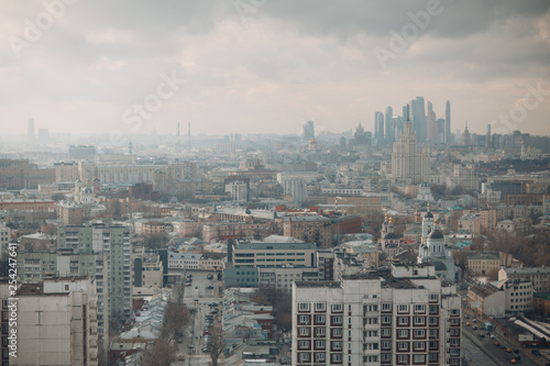 Moscow City and neighboring areas. Centre of Moscow  Russia.