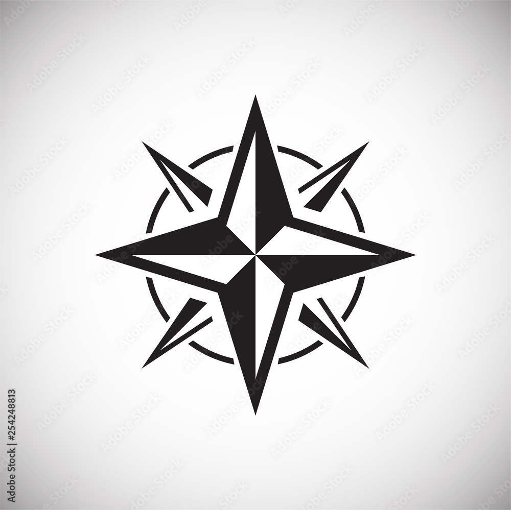 Compass icon on background for graphic and web design. Simple vector sign. Internet concept symbol for website button or mobile app. Compass icon on background for graphic and web design. Simple vector sign. Internet concept symbol for website button or mobile app.