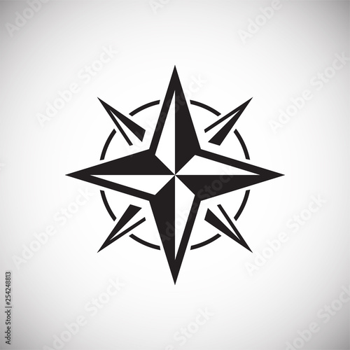 Compass icon on background for graphic and web design. Simple vector sign. Internet concept symbol for website button or mobile app.