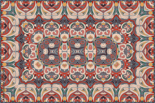 Persian colored carpet.