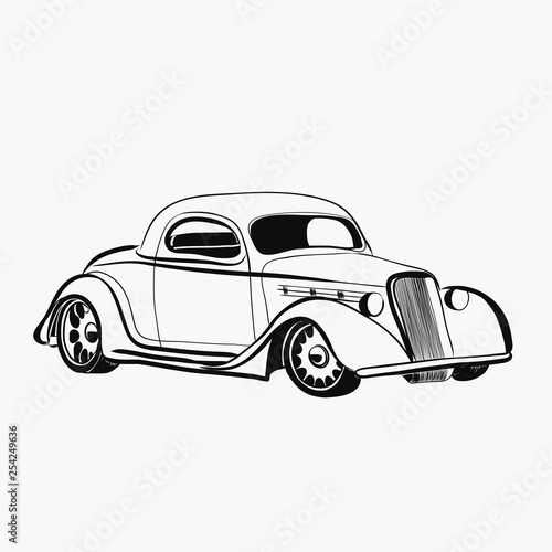 illustration of a classic car